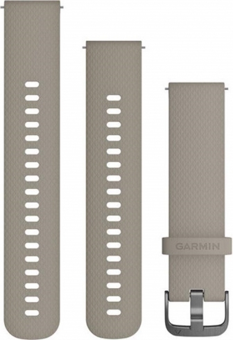 GARMIN Quick Release 20mm Sandstone Silicone Band With Slate Hardware 010-12691-09