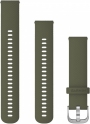 GARMIN Quick Release 20mm Moss Silicone Band With Silver Hardware 010-12924-11