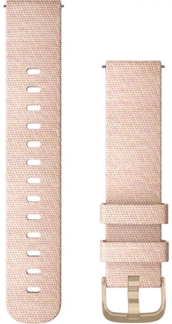 GARMIN Quick Release Bands 20mm Blush Pink Woven Nylon with Light Gold Hardware 010-12924-12
