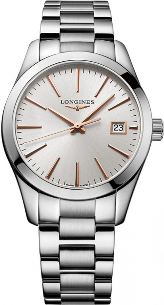 LONGINES Conquest Classic Ladies Three Hands 34mm Stainless Steel Bracelet L23864726