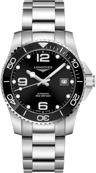 LONGINES HydroConquest Ceramic Three Hands Automatic 41mm Stainless Steel Bracelet L37814566