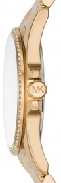 MICHAEL KORS Whitney Crystals Three Hands 38mm Gold Stainless Steel Bracelet MK6693
