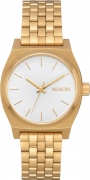 NIXON The Medium Time Teller Three Hands 31mm All Gold Stainless Steel Bracelet A1130-504-00