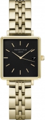 ROSEFIELD The Mini Boxy Square Three Hands 22mm Gold Stainless Steel Bracelet QMBG-Q025