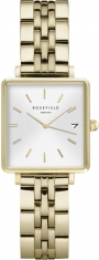 ROSEFIELD The Mini Boxy Square Three Hands 22mm Gold Stainless Steel Bracelet QMWSG-Q021