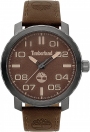 TIMBERLAND Wellesley Three Hands 50mm Black Stainless Steel Leather Strap 15377JSU.12