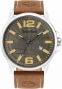 TIMBERLAND Bernardston Three Hands 45.5mm Silver Stainless Steel Leather Strap 15905JYS.61-G
