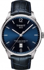 TISSOT Chemin des Tourelles Three Hands 42mm Powermatic 80 Stainless Steel Leather Strap T099.407.16.047.00