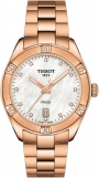 TISSOT PR 100 Sport Chic Diamonds Three Hands 36mm Rose Gold Stainless Steel Bracelet T101.910.33.116.00