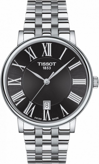 TISSOT Carson Premium Three Hands 40mm Silver Stainless Steel Barcelet T122.410.11.053.00