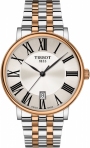 TISSOT Carson Premium Three Hands 40mm Two Tone Rose Gold Stainless Steel Barcelet T122.410.22.033.00