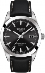 TISSOT Gentleman Classic Powermatic 80 Silicium Three Hands 40mm Silver Stainless Steel Leather Strap T127.407.16.051.00