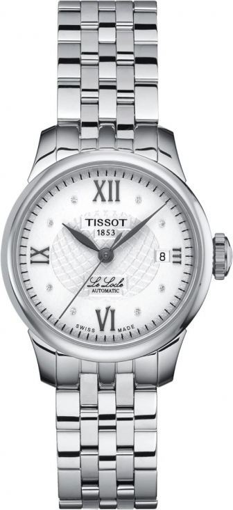 TISSOT Le Locle Diamonds Three Hands 25.3mm Automatic Silver Stainless Steel Bracelet T41.1.183.16