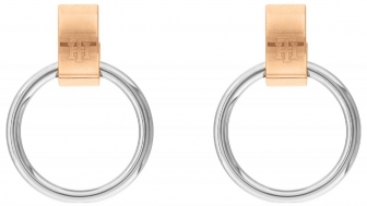 TOMMY HILFINGER Jewels Casual Core Earrings Two Tone Rose Gold Stainless Steel 2780395