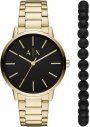 ARMANI EXCHANGE Cayde Three Hands 42mm Gold Stainless Steel Bracelet AX7119