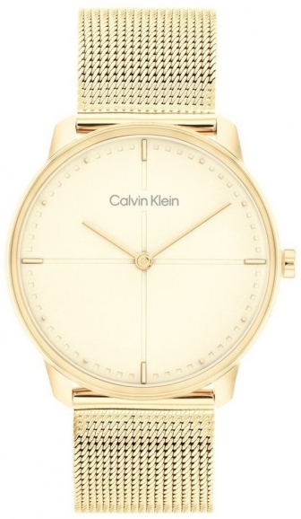 CALVIN KLEIN Iconic Two Hands 35mm Gold Stainless Steel Mesh Bracelet 25200159