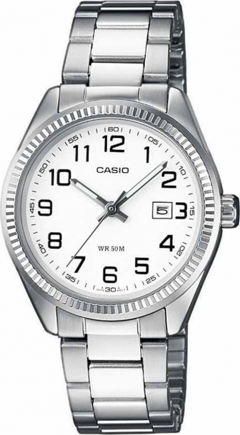 CASIO Collection Three Hands 30.2mm Silver Stainless Steel Bracelet LTP-1302PD-7BVEF