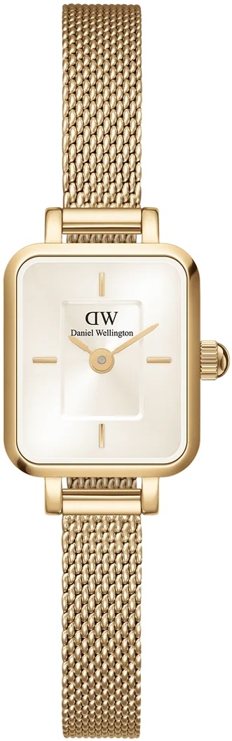 DANIEL WELLINGTON Quadro Mini Evergold 15.4x18.2mm Gold Stainless Steel Mesh Bracelet DW00100656