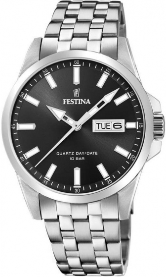 FESTINA Classic Three Hands 41mm Silver Stainless Steel Bracelet F20357/4