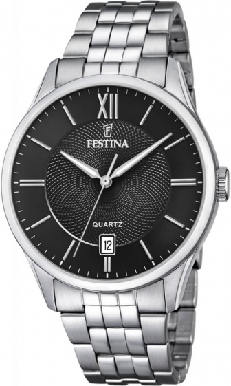 FESTINA Classic Three Hands 43mm Silver Stainless Steel Bracelet F20425/3