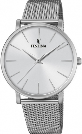 Festina Boyfriend Three Hands 38mm Stainless Steel Mesh Bracelet F20475/1