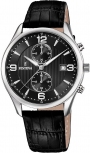 FESTINA Timeless Chronograph 42mm Silver Stainless Steel Leather Strap F6855/8