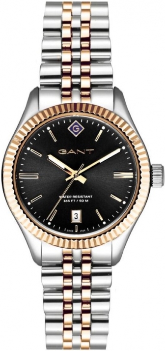 GANT Lady Sussex Three Hands 34mm Two Tone Gold Stainless Steel Bracelet G136010