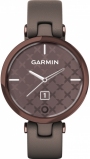 GARMIN Lily™ Classic Fitness Smartwatch 34.5mm Dark Bronze Bezel with Paloma Case and Italian Leather Band 010-02384-B0