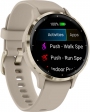 GARMIN Venu 3S 41mm Soft Gold Bezel with French Gray Silicone Band 010-02785-02