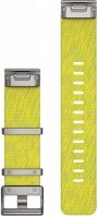 GARMIN MARQ Quickfit 22 Yellow Jacquard Weave Nylon Band with Silver Buckle 010-12738-23