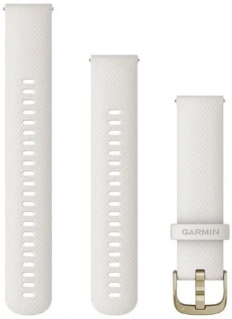 GARMIN QuickFit 20 Ivory With Cream Gold Hardware Silicone Band 010-12932-53