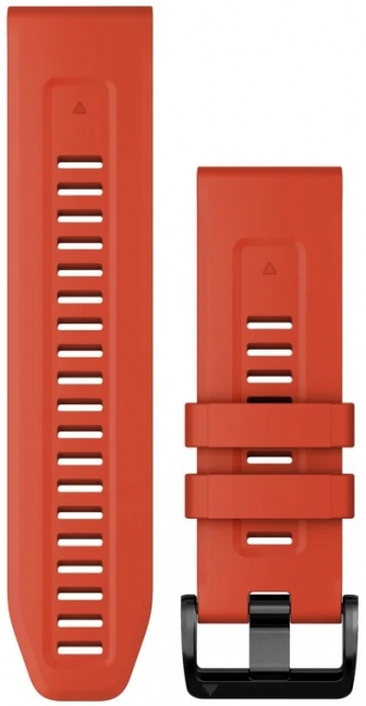 GARMIN QuickFit 26 for Fenix 7X Flame Red Silicone Band 010-13117-04