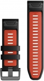 GARMIN QuickFit 26 Black/Flame Red Silicone Band 010-13281-06