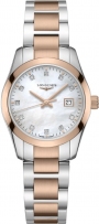 LONGINES Conquest Classic Ladies Diamonds Three Hands 29.5mm Two Tone Rose Gold Stainless Steel Bracelet L22863877