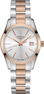 LONGINES Conquest Classic Ladies Three Hands 34mm Two Tone Rose Gold Stainless Steel Bracelet L23863727