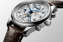 LONGINES Master Collection Moonface Chronograph 42mm Silver Stainless Steel Leather Strap L27734783