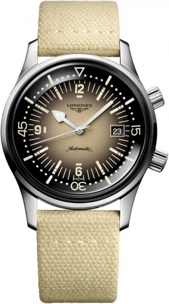 LONGINES Legend Diver Three Hands Automatic 42mm Stainless Steel Leather Strap L37744302