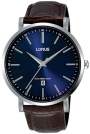 LORUS Sport Three Hands 41mm Silver Stainless Steel Leather Strap RH971LX-8
