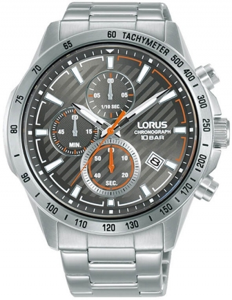 LORUS Sport Chronograph 43mm Silver Stainless Steel Bracelet RM395HX-9