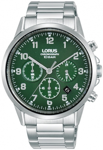 LORUS Sport Chronograph 42mm Silver Stainless Steel Bracelet RT315KX-9