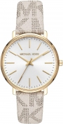 MICHAEL KORS Pyper Three Hands 38mm Gold Stainless Steel Leather Strap MK2858