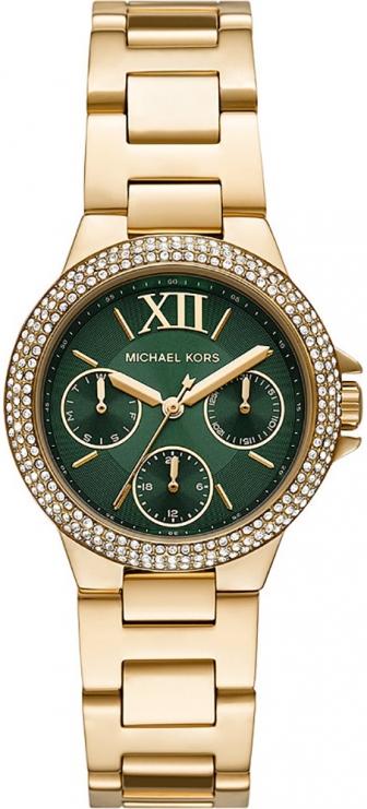 MICHAEL KORS Camille Crystals Three Hands 33mm Gold Stainless Steel Bracelet MK6981
