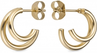 Rosefield Double Hoop Small Earring Gold DHEG-J227