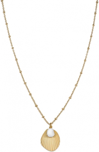 ROSEFIELD Shell and pearl necklace Gold Stainless Steel JSPNG-J159