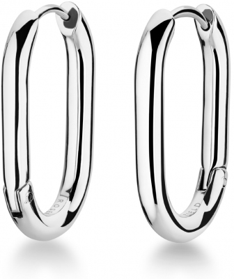 Rosefield Toc Hoop Chunky Oval Silver JTHCS-J423