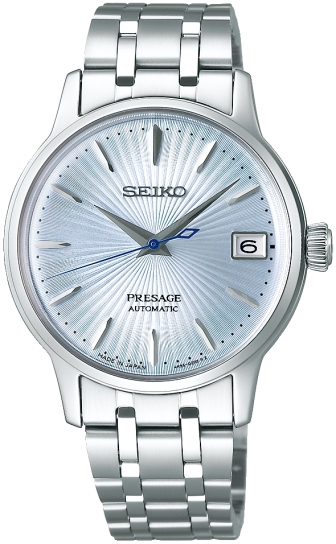 SEIKO Presage Cocktail Time 'Sky Diving' Three Hands 33.8mm Silver Stainless Steel Bracelet SRP841J1