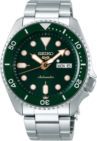 SEIKO 5 Sports Three Hands Automatic 42.5mm Silver Stainless Steel Bracelet SRPD63K1