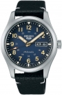 SEIKO 5 Sports Three Hands Automatic 39.4mm Silver Stainless Steel Leather Strap SRPG39K1
