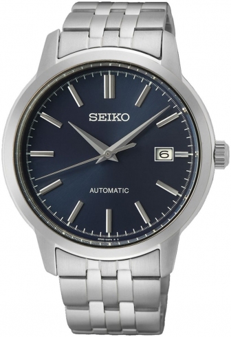 SEIKO Essential Time Three Hands 41.2mm Silver Stainless Steel Bracelet SRPH87K1