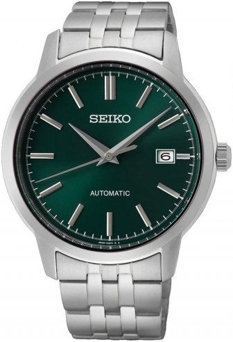 SEIKO Essential Time Three Hands 41.2mm Silver Stainless Steel Bracelet SRPH89K1